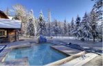 The outdoors hot tub in the winter
